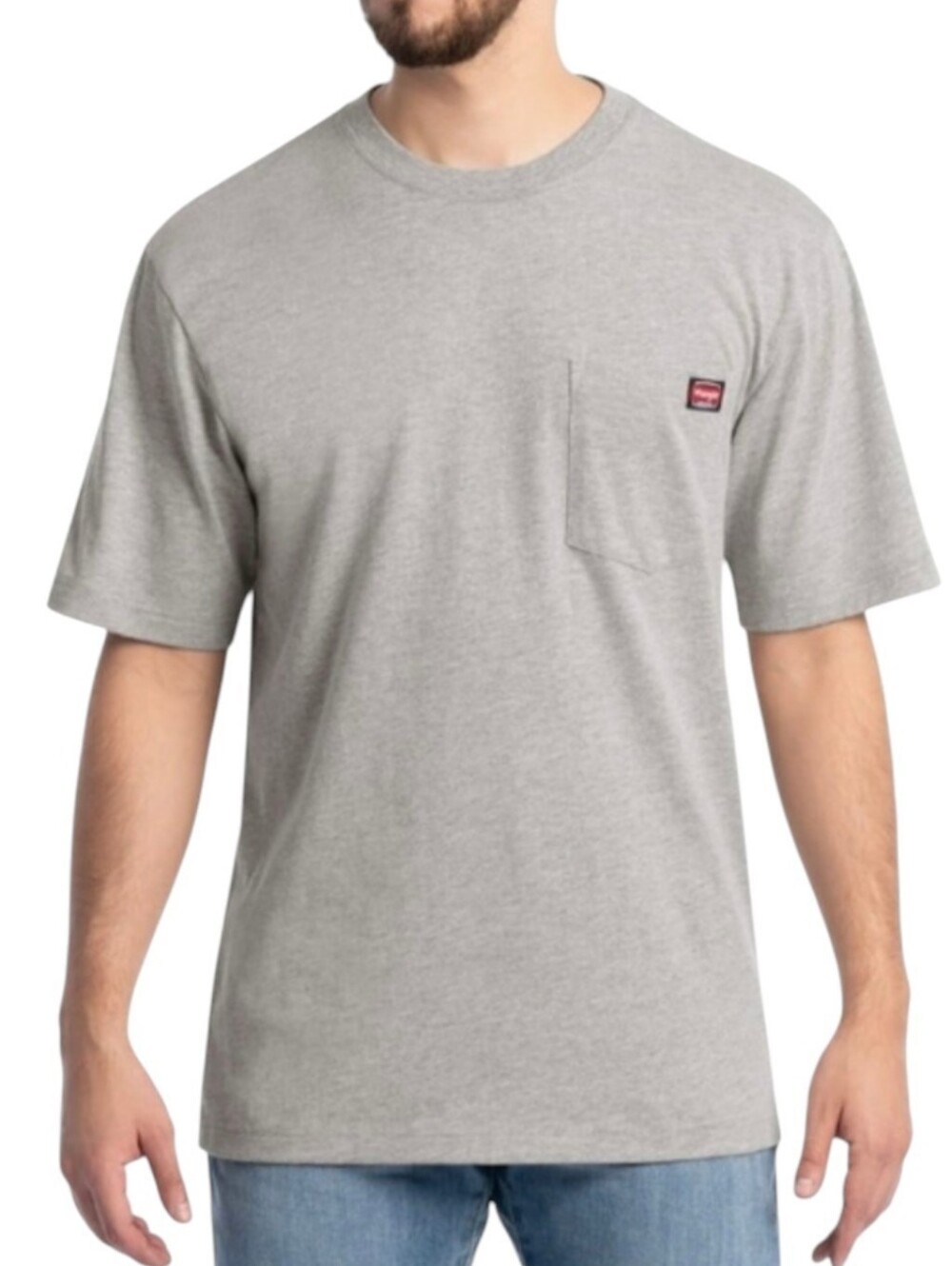 Wrangler Workwear WW65042 Gray Short Sleeve Pocket T-Shirt Men's XLT (46-48)
